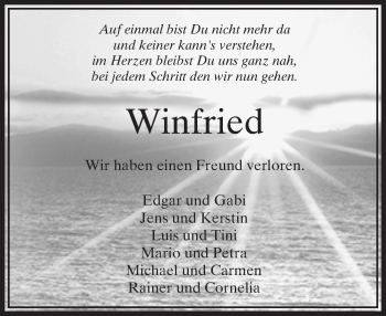 Traueranzeige von Winfried  von  Usinger Anzeiger