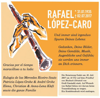 Traueranzeige von Rafael Lopez-Caro von Trauerportal Echo Online