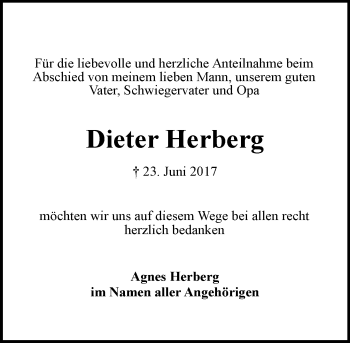 Traueranzeige von Dieter Herberg von Trauerportal Rhein Main Presse