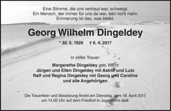 Traueranzeige von Georg Wilhelm Dingeldey von  Trauerportal Echo Online