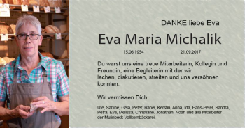 Traueranzeige von Eva Maria Michalik von  Kreisanzeiger