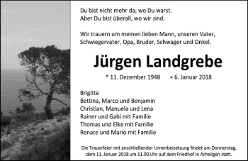 Traueranzeige von Jürgen Landgrebe von Trauerportal Rhein Main Presse
