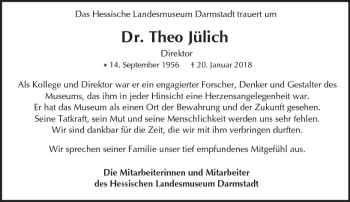 Traueranzeige von Theo Jülich von Trauerportal Rhein Main Presse
