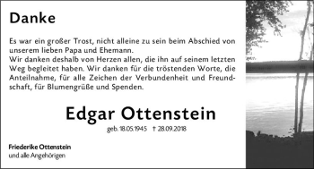 Traueranzeige von Edgar Ottenstein von vrm-trauer