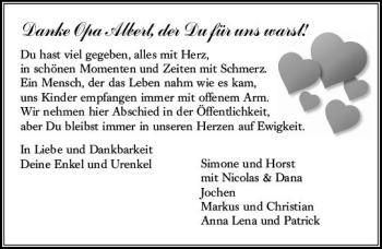 Traueranzeige von Albert Bausum von  Kreisanzeiger Traueranzeige von Albert Bausum von  Kreisanzeiger