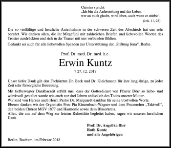 Traueranzeige von Erwin Kuritz von  Gießener Anzeiger