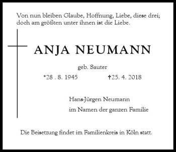 Traueranzeige von Marianne Neumann von Trauerportal Rhein Main Presse