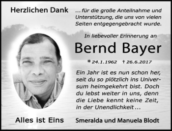 Traueranzeige von Bernd Beyer von Trauerportal Rhein Main Presse