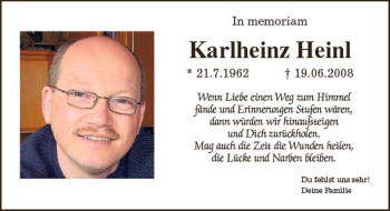 Traueranzeige von Karlheinz Heinl von  Gießener Anzeiger