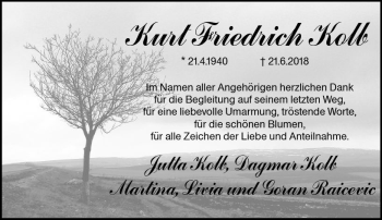 Traueranzeige von Kurt Friedrich Kolb von vrm-trauer