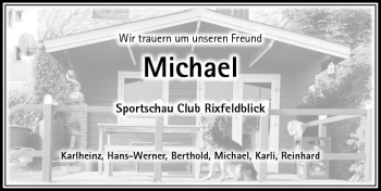Traueranzeige von Michael Rest von VRM Trauer