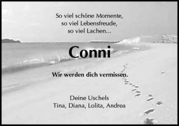 Traueranzeige von Cornelia Hensler von VRM Trauer