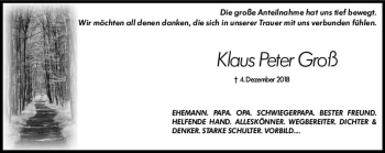 Traueranzeige von Kaus Peter Groß von vrm-trauer