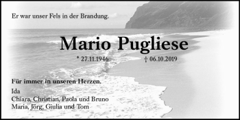 Traueranzeige von Mario Pugliese von vrm-trauer