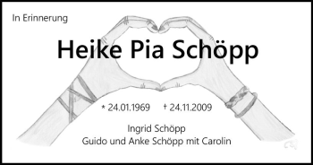 Traueranzeige von Pia Schöpp von vrm-trauer