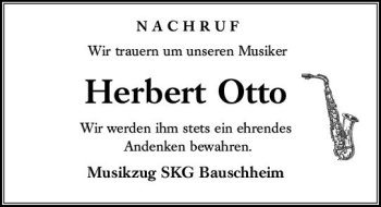 Traueranzeige von Herbert Otto von vrm-trauer