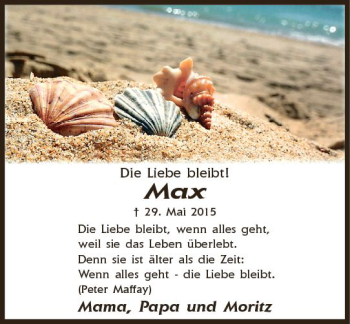 Traueranzeige von Max  von vrm-trauer