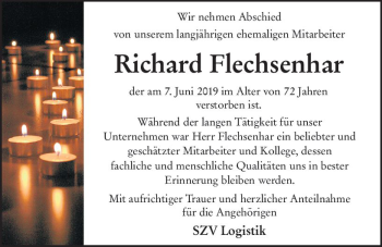 Traueranzeige von Richard Flechsenhar von vrm-trauer
