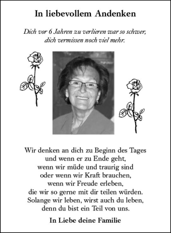 Traueranzeige von In liebevollem Andenken von vrm-trauer