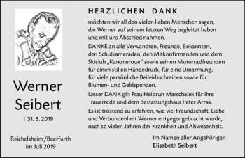 Traueranzeige von Werner Seibert von vrm-trauer