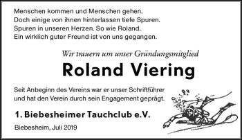 Traueranzeige von Roland Viering von vrm-trauer