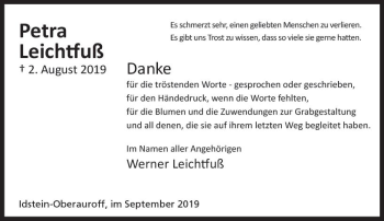 Traueranzeige von Werner Leichtfuß von vrm-trauer