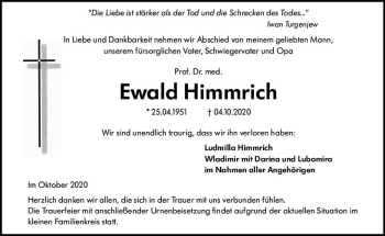 Traueranzeige von Ewald Himmrich von vrm-trauer