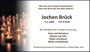 Traueranzeige von Jochen Brück von vrm-trauer
