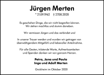 Traueranzeige von Jürgen Merten von vrm-trauer