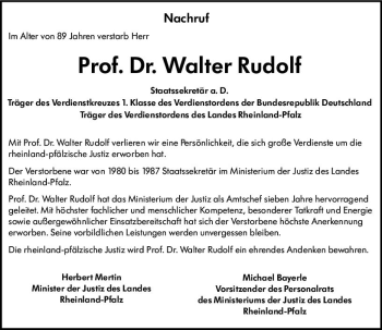 Traueranzeige von Walter Rudolf von vrm-trauer