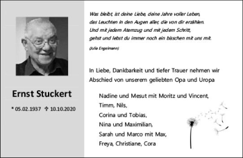 Traueranzeige von Ernst Stuckert von vrm-trauer