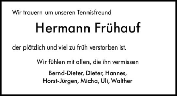 Traueranzeige von Hermann Frühauf von vrm-trauer