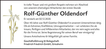 Traueranzeige von Rolf-Günther Oldendorf von vrm-trauer