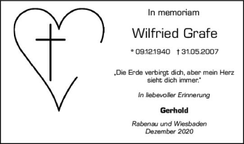 Traueranzeige von Wilfried Grafe von vrm-trauer