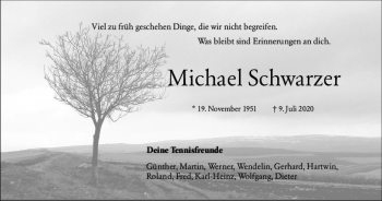 Traueranzeige von Michael Schwarzer von vrm-trauer