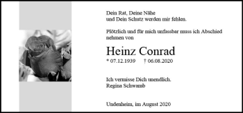 Traueranzeige von Heinz Conrad von vrm-trauer