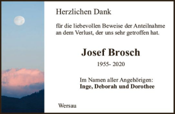Traueranzeige von Josef Brosch von vrm-trauer