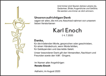 Traueranzeige von Karl Enoch von vrm-trauer