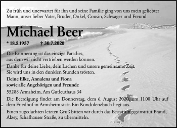 Traueranzeige von Michael Beer von vrm-trauer