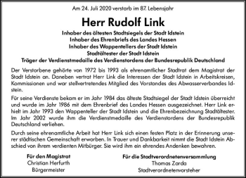 Traueranzeige von Rudolf Link von vrm-trauer