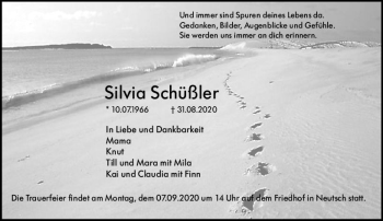Traueranzeige von Silvia Schüssler von vrm-trauer