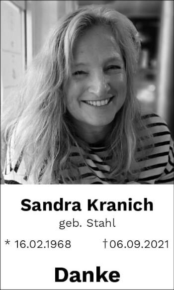 Traueranzeige von Sandra Kranich von vrm-trauer