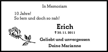 Traueranzeige von Erich Wittkopp von vrm-trauer