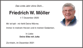 Traueranzeige von Friedrich W. Möller von vrm-trauer