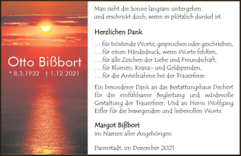 Traueranzeige von Otto Bißbort von vrm-trauer