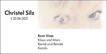 Traueranzeige von Christel Silz von vrm-trauer