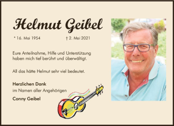 Traueranzeige von Helmut Geibel von vrm-trauer