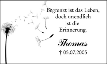 Traueranzeige von Thomas  von vrm-trauer