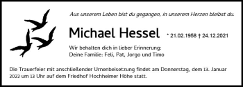 Traueranzeige von Michael Hessel von vrm-trauer Wormser Zeitung