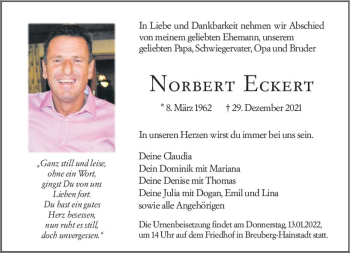 Traueranzeige von Norbert Eckert von vrm-trauer Odenwälder Echo